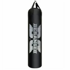 6FT MUAY Thai Punching Bags - Black & Silver "Deranged" By Danger Equipment