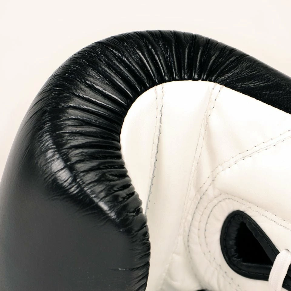 BGL3 Fairtex Black-White Lace-up Sparring Gloves - Image 7