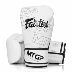 BGV Fairtex X MTGP White Velcro Boxing Gloves