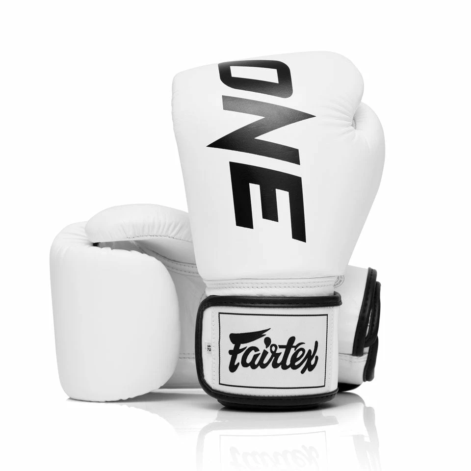 BGV1 Fairtex X ONE Championship White Boxing Gloves
