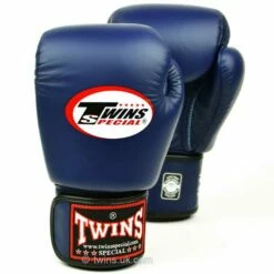 BGVL3 Twins Navy Blue Velcro Boxing Gloves