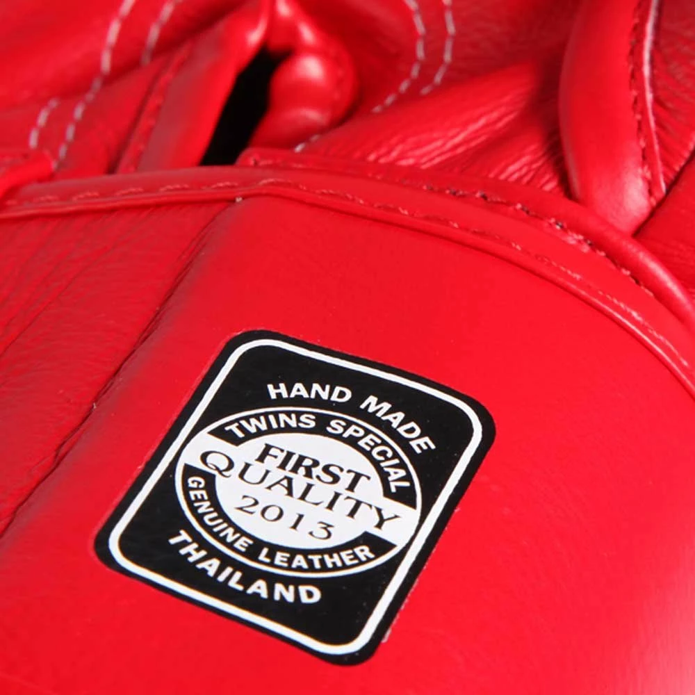 BGVL3 Twins Red Velcro Boxing Gloves - Image 4