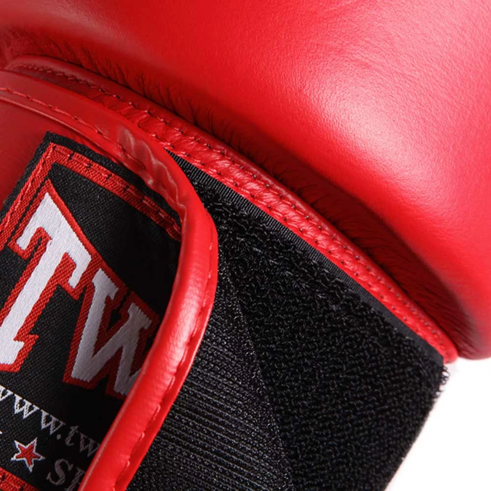 BGVL3 Twins Red Velcro Boxing Gloves - Image 3