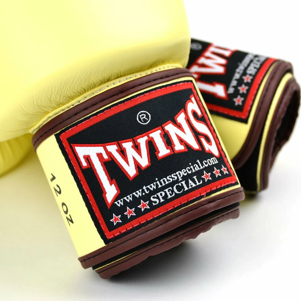 BGVL3 Twins Vanilla Velcro Boxing Gloves - Image 4