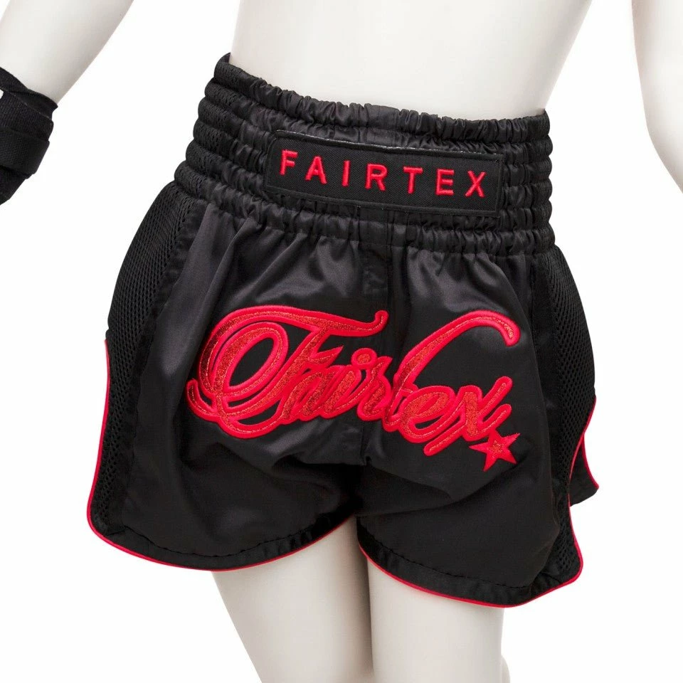 BSK2104 Fairtex Kids Muay Thai Shorts Midnight Red