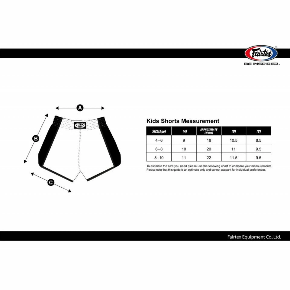 BSK2105 Fairtex Kids Muay Thai Shorts Sonar - Image 5