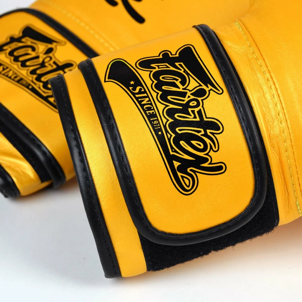Fairtex BGV18 Super Sparring Boxing Gloves - Gold - Image 5