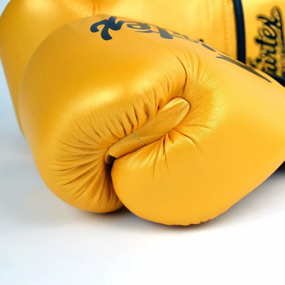 Fairtex BGV18 Super Sparring Boxing Gloves - Gold - Image 8