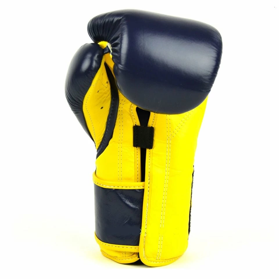 Fairtex BGV9 Mexican Style Boxing Gloves Blue-Yellow - Image 3