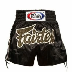 Fairtex BS0601 Black Laced Sides Muay Thai Shorts
