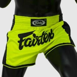 Fairtex BS1706 Slim Cut Muay Thai Shorts - Lime Green