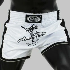 Fairtex BS1707 Slim Cut Muay Thai Shorts - White