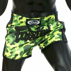 Fairtex BS1710 Slim Cut Muay Thai Shorts - Green Camo