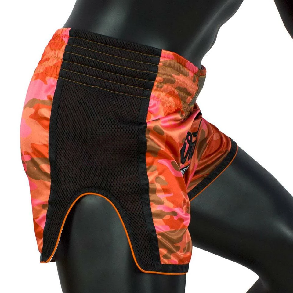 Fairtex BS1711 Slim Cut Muay Thai Shorts - Red Camo - Image 3