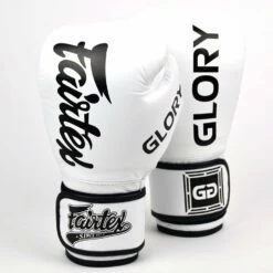 Fairtex X Glory Velcro Boxing Gloves - White