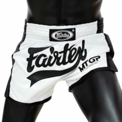 Fairtex X MTGP White-Black Muay Thai Shorts