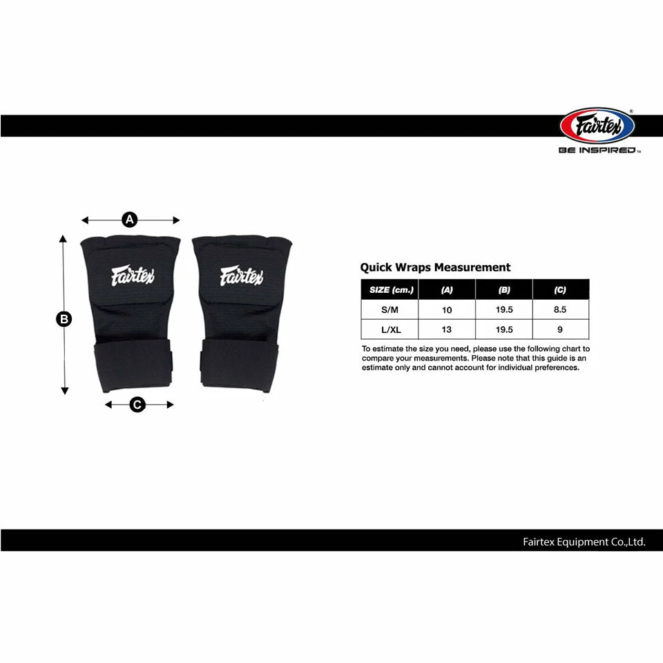 HW3 Fairtex Black Quick Wraps - Image 3