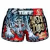 MRS303 TUFF Muay Thai Shorts Retro Style Red Cruel Tiger