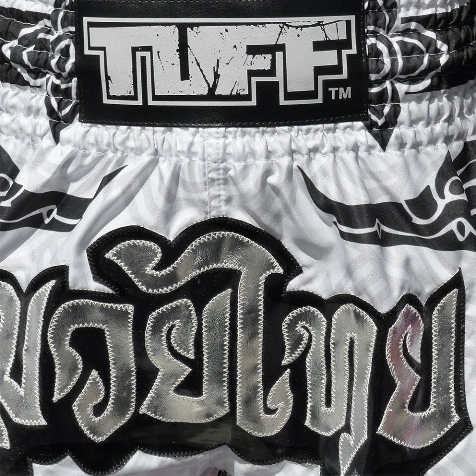 MS631 TUFF Muay Thai Shorts The Great Hongsa White - Image 5