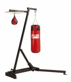 Pro Box Free Standing Punch Bag Frame Complete With Speedball Platform