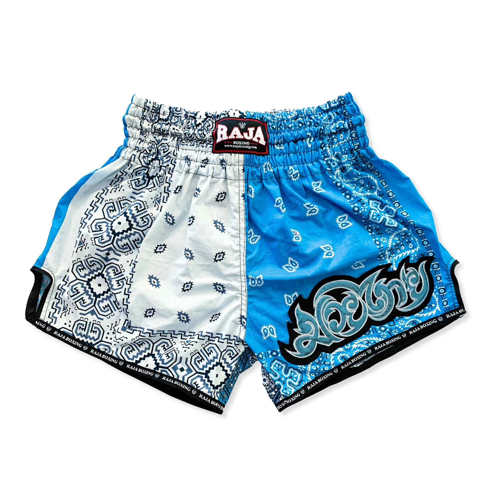 Raja Classic Muay Thai Shorts - Blue Pattern