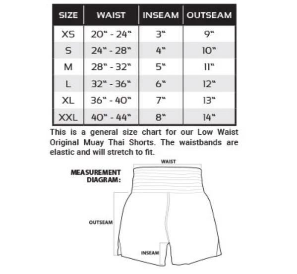 Revgear Original Muay Thai Shorts - Black - Image 12