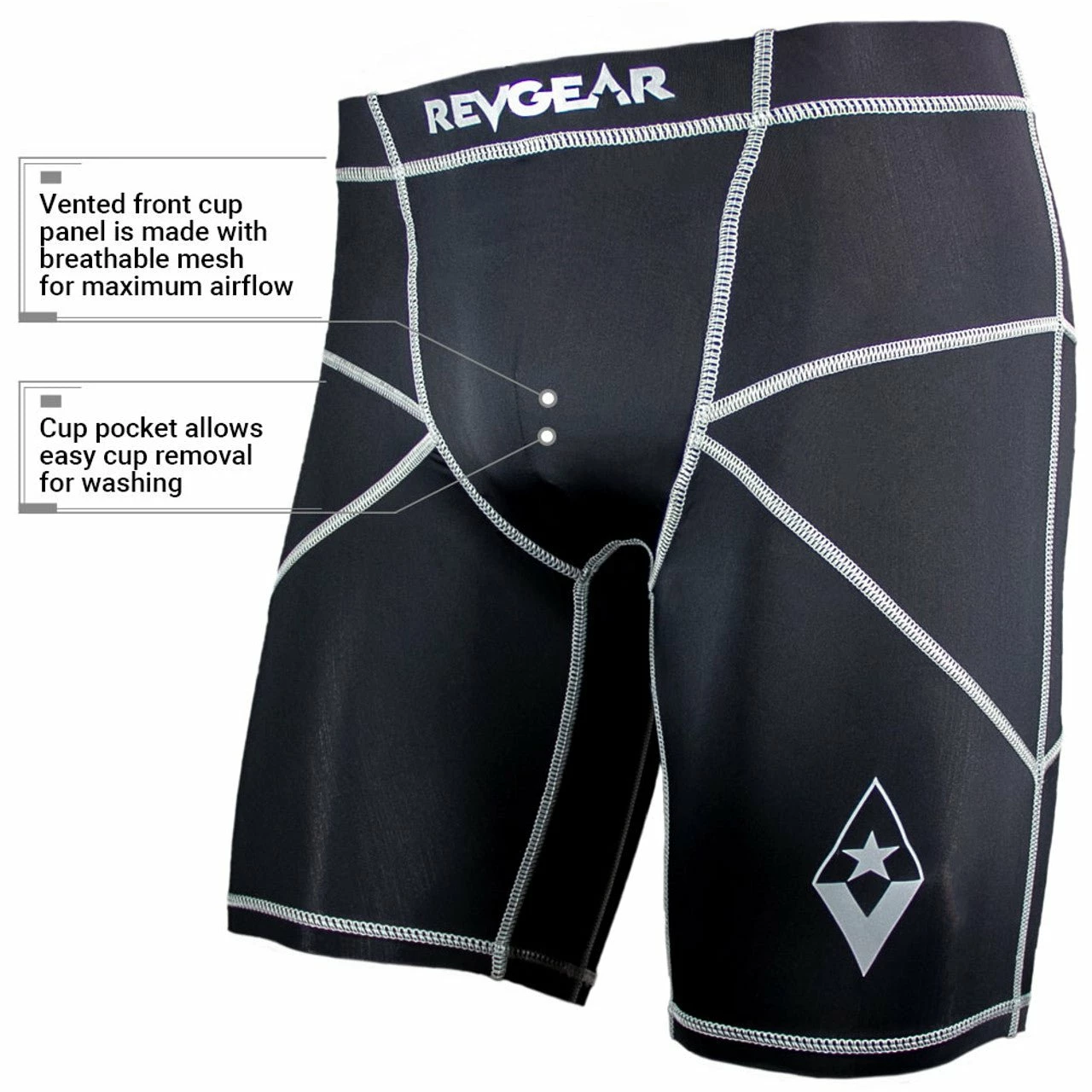 Revgear X13 Compression Shorts With Protective Cup - Image 3
